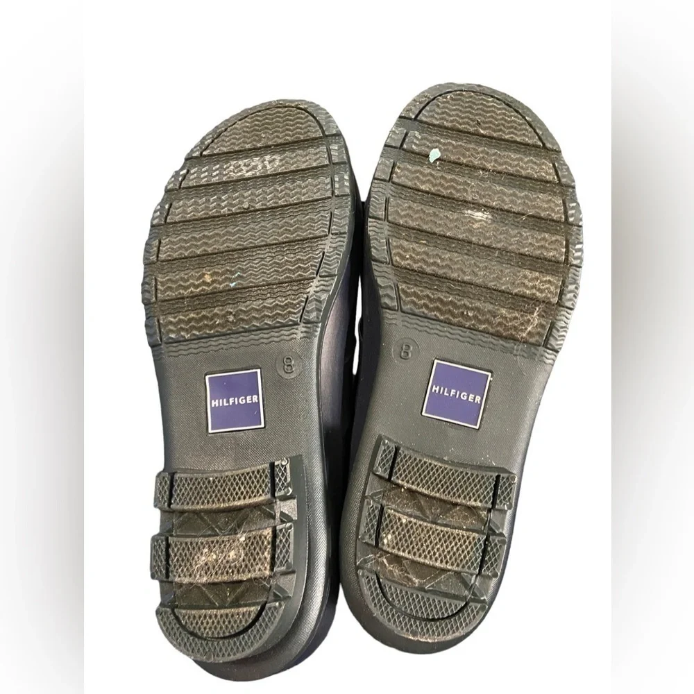 Nwot Tommy Hilfinger Navy  Designer Rain Boots - Picture 4 of 5